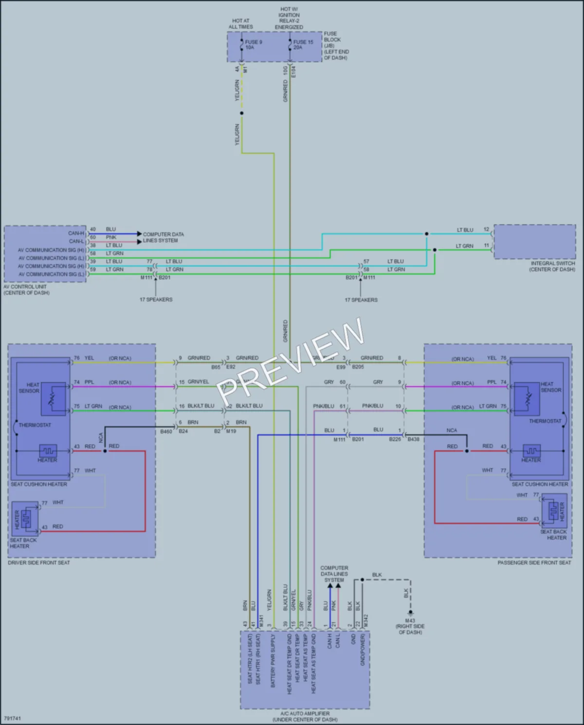 2022 Infiniti QX80 Power Seats wiring diagram preview