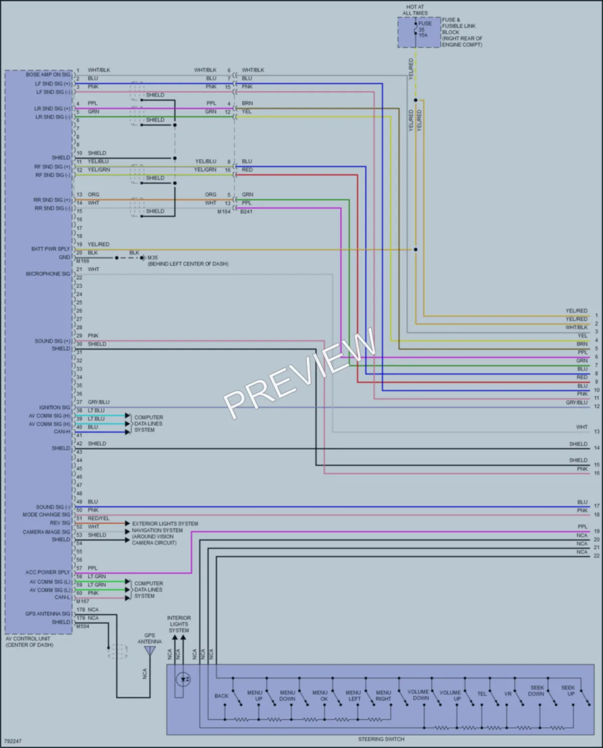 2022 Infiniti QX80 Radio wiring diagram preview