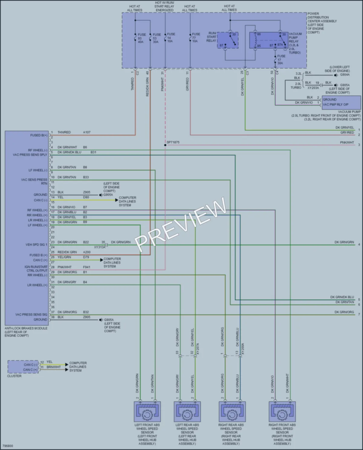 2022 Jeep Cherokee Anti Lock Brakes wiring diagram preview