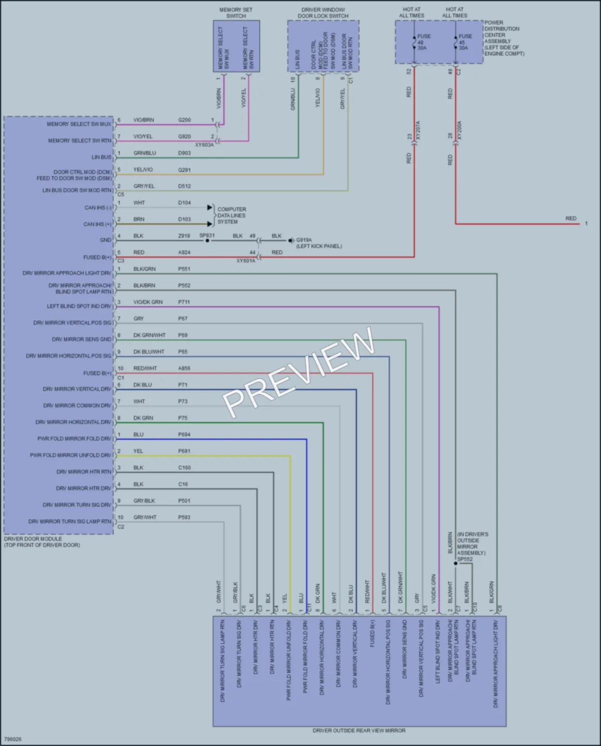 2022 Jeep Cherokee Memory Systems wiring diagram preview