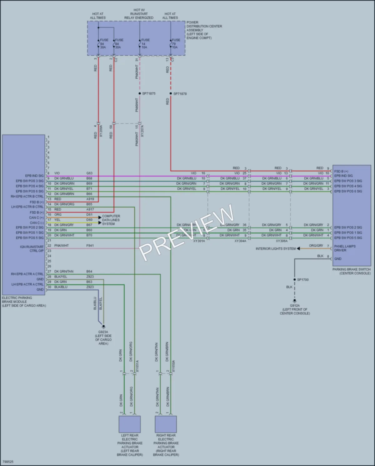 2022 Jeep Cherokee Shift Interlock wiring diagram preview