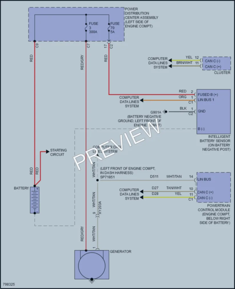 2022 Jeep Cherokee Starting Charging wiring diagram preview