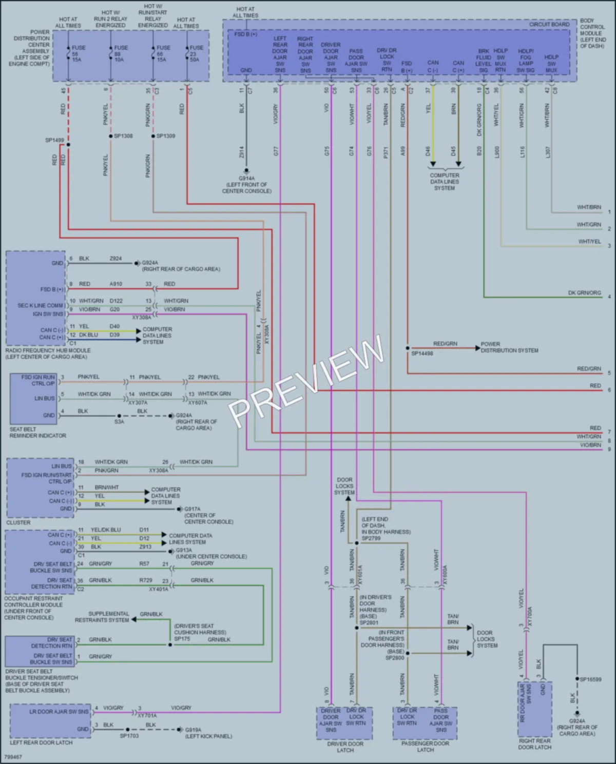 2022 Jeep Cherokee Warning Systems wiring diagram preview