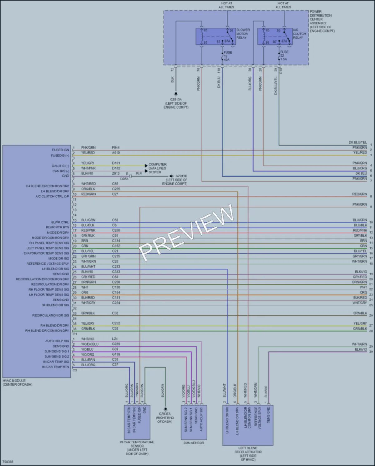 2022 Jeep Compass Air Conditioning wiring diagram preview