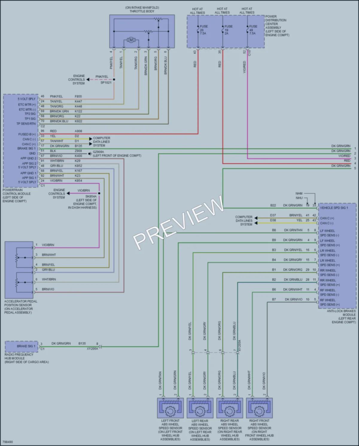 2022 Jeep Compass Cruise Control wiring diagram preview