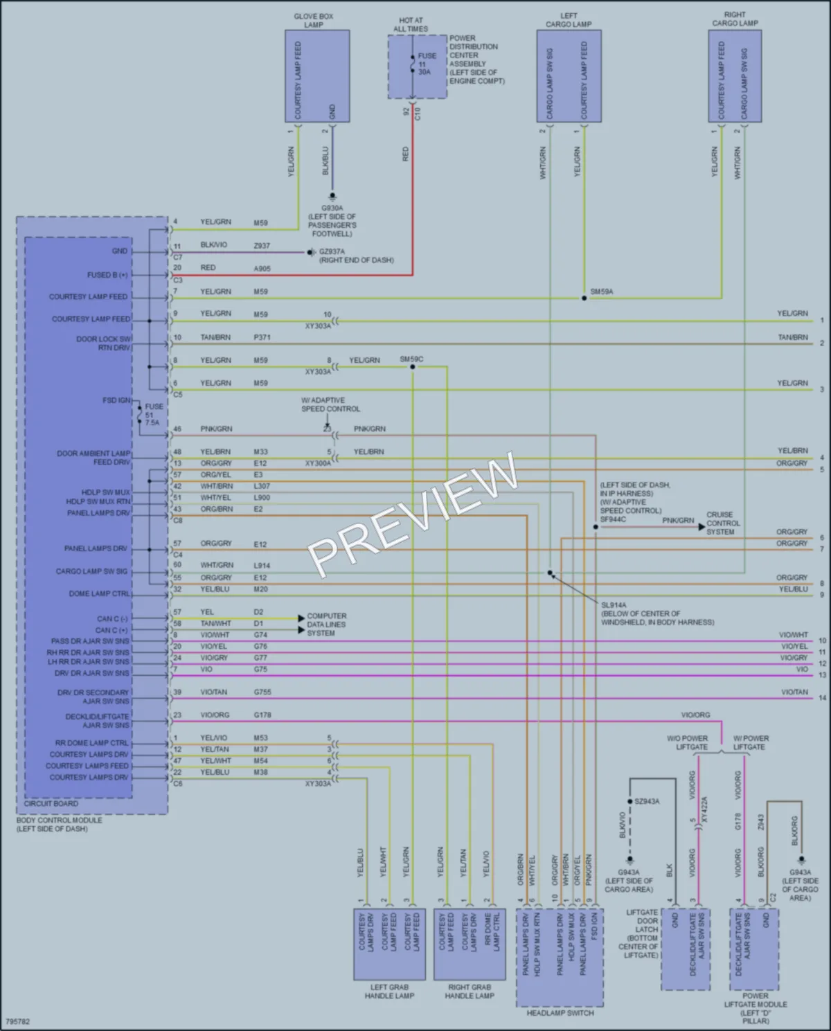 2022 Jeep Compass Interior Lights wiring diagram preview