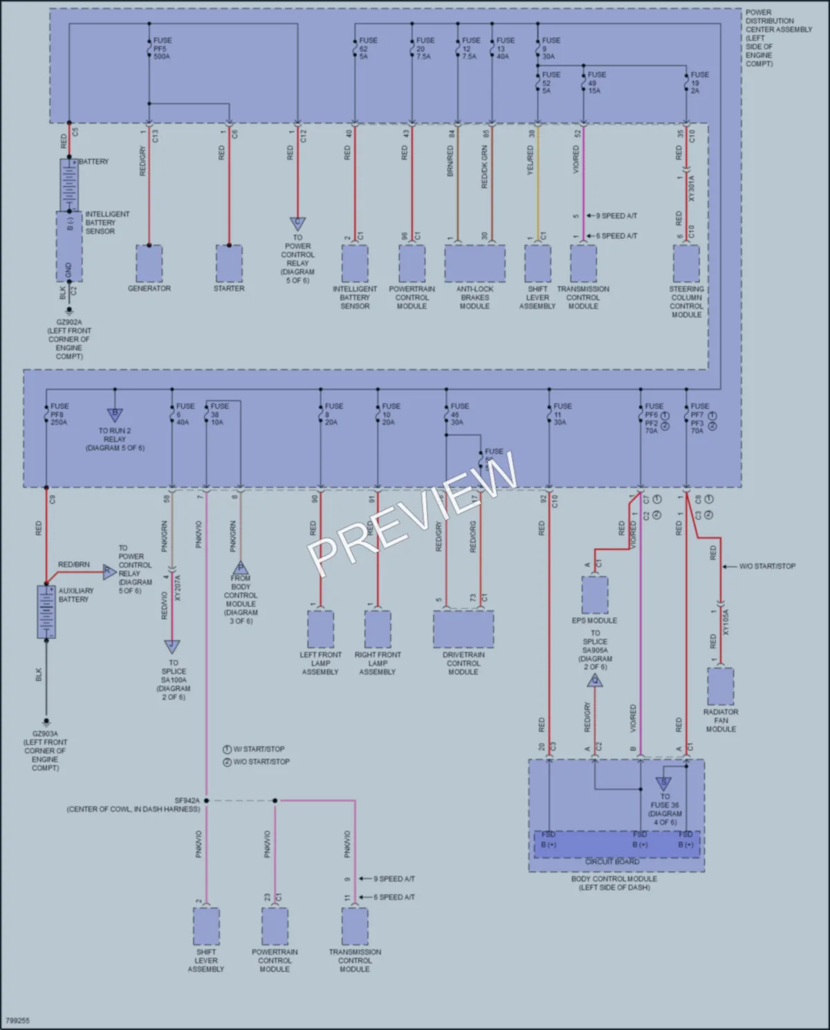 2022 Jeep Compass Power Distribution wiring diagram preview