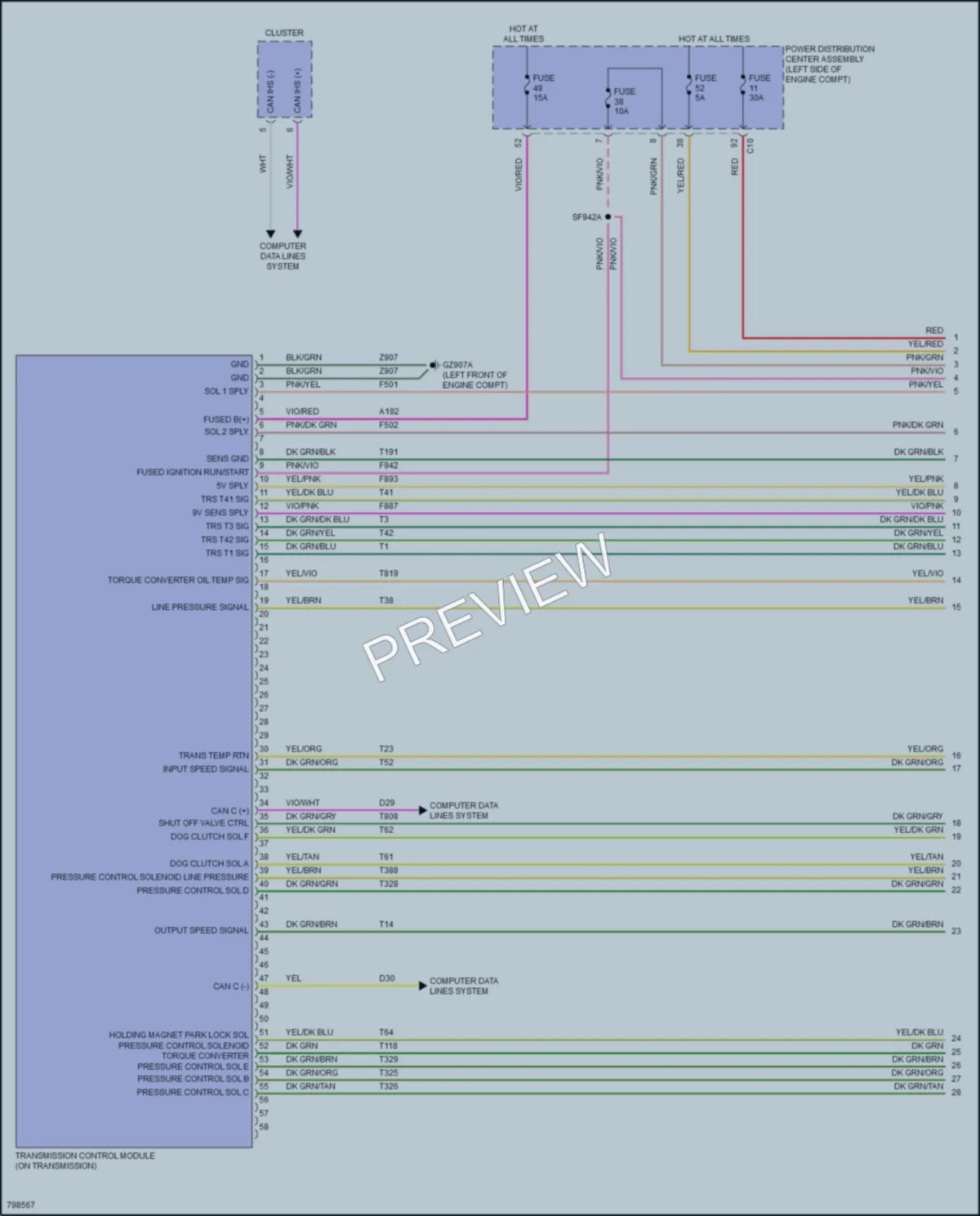 2022 Jeep Compass Transmission wiring diagram preview