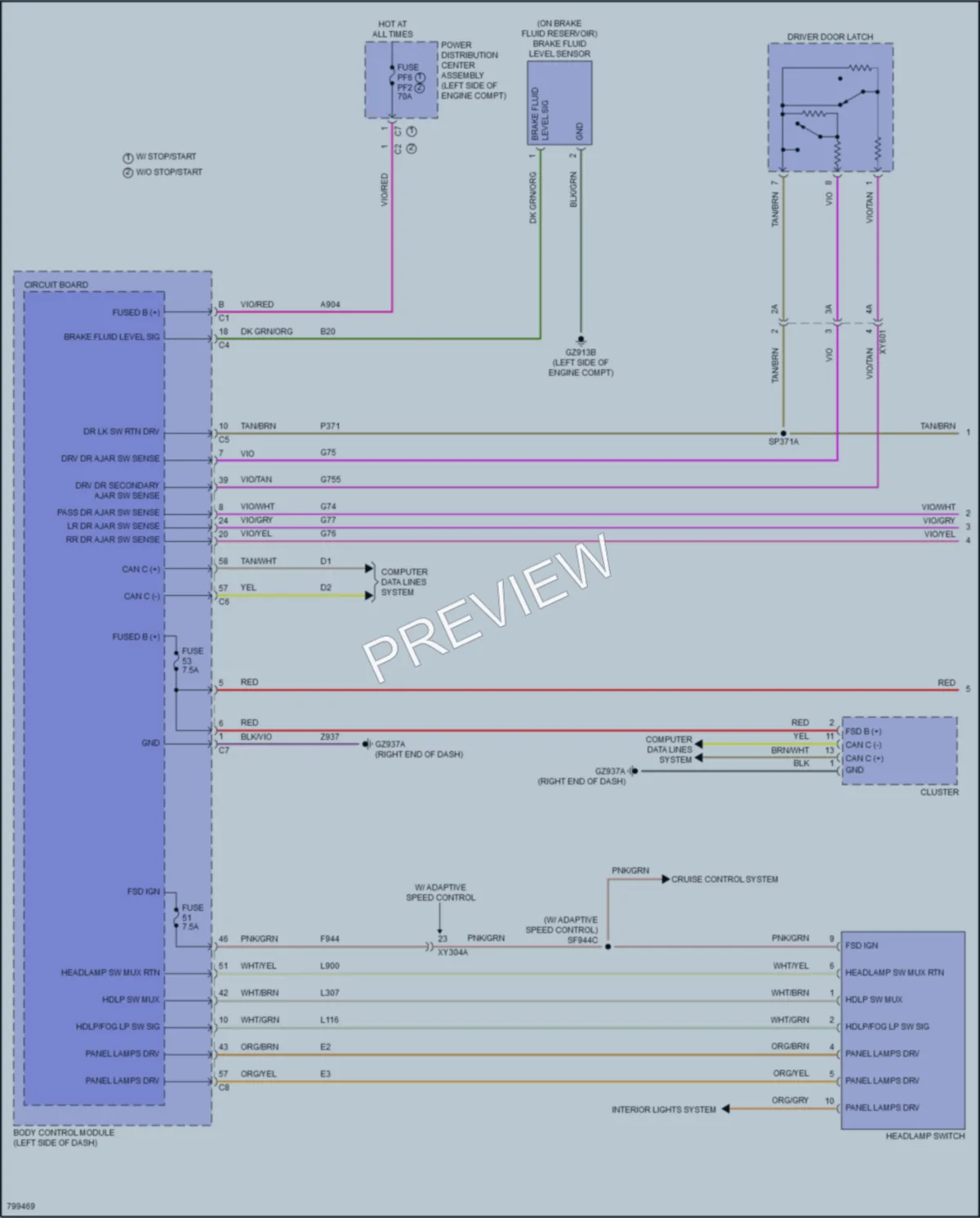 2022 Jeep Compass Warning Systems wiring diagram preview