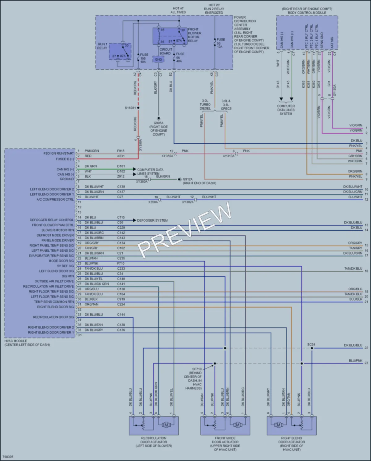 2022 Jeep Gladiator Air Conditioning wiring diagram preview