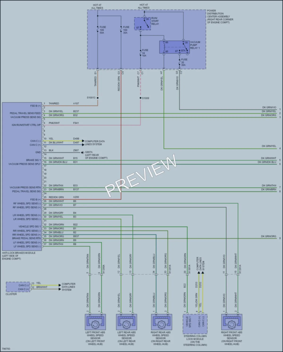 2022 Jeep Gladiator Anti Lock Brakes wiring diagram preview
