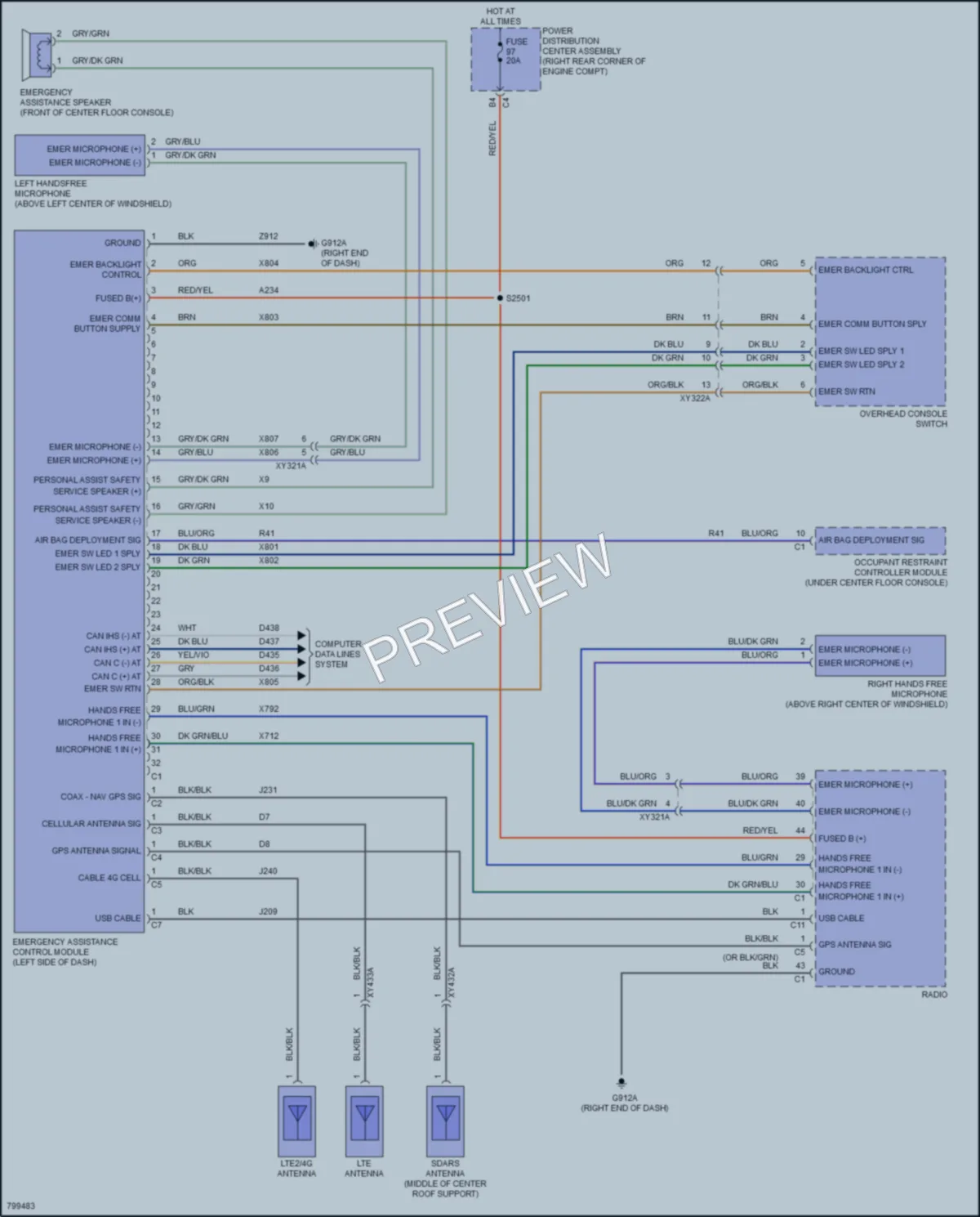 2022 Jeep Gladiator Cellular Phones wiring diagram preview