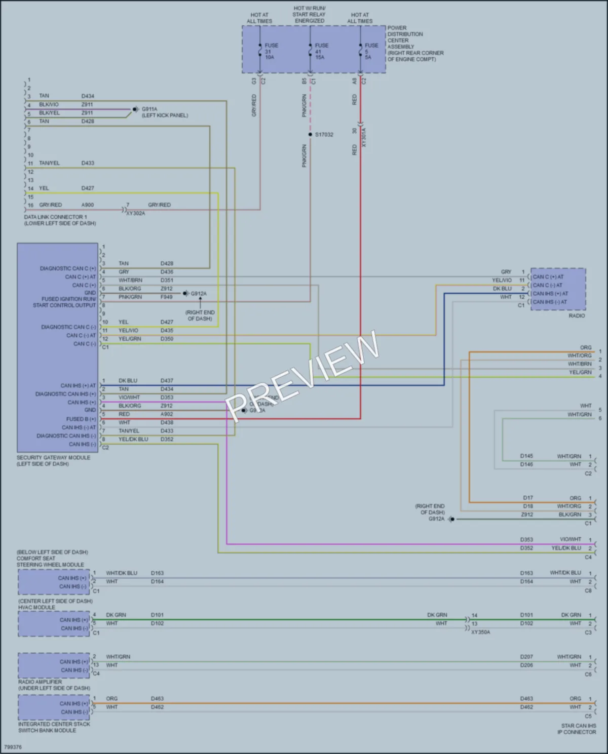 2022 Jeep Gladiator Computer Data Lines wiring diagram preview
