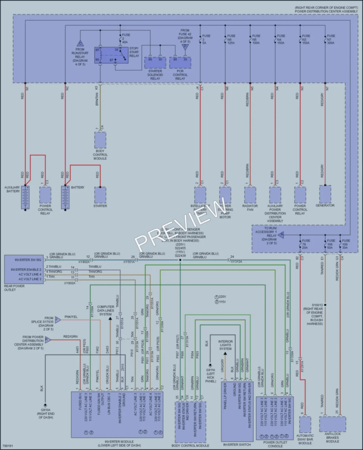 2022 Jeep Gladiator Power Distribution wiring diagram preview