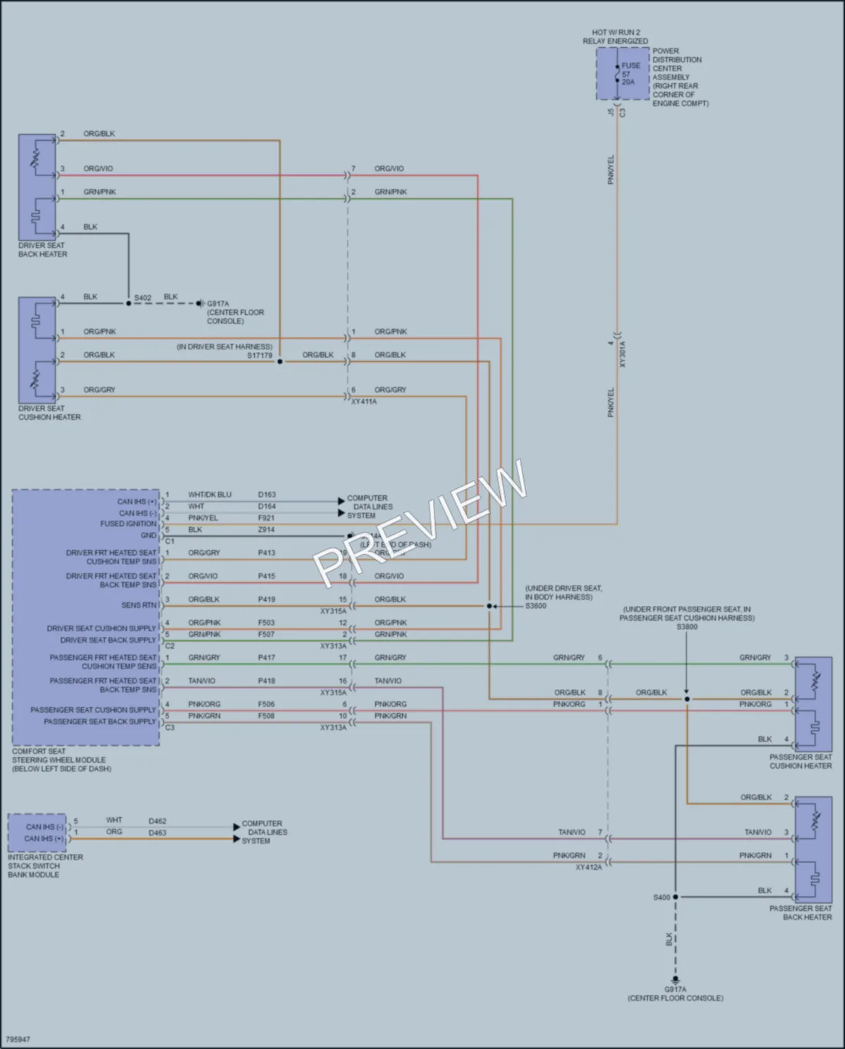 2022 Jeep Gladiator Power Seats wiring diagram preview