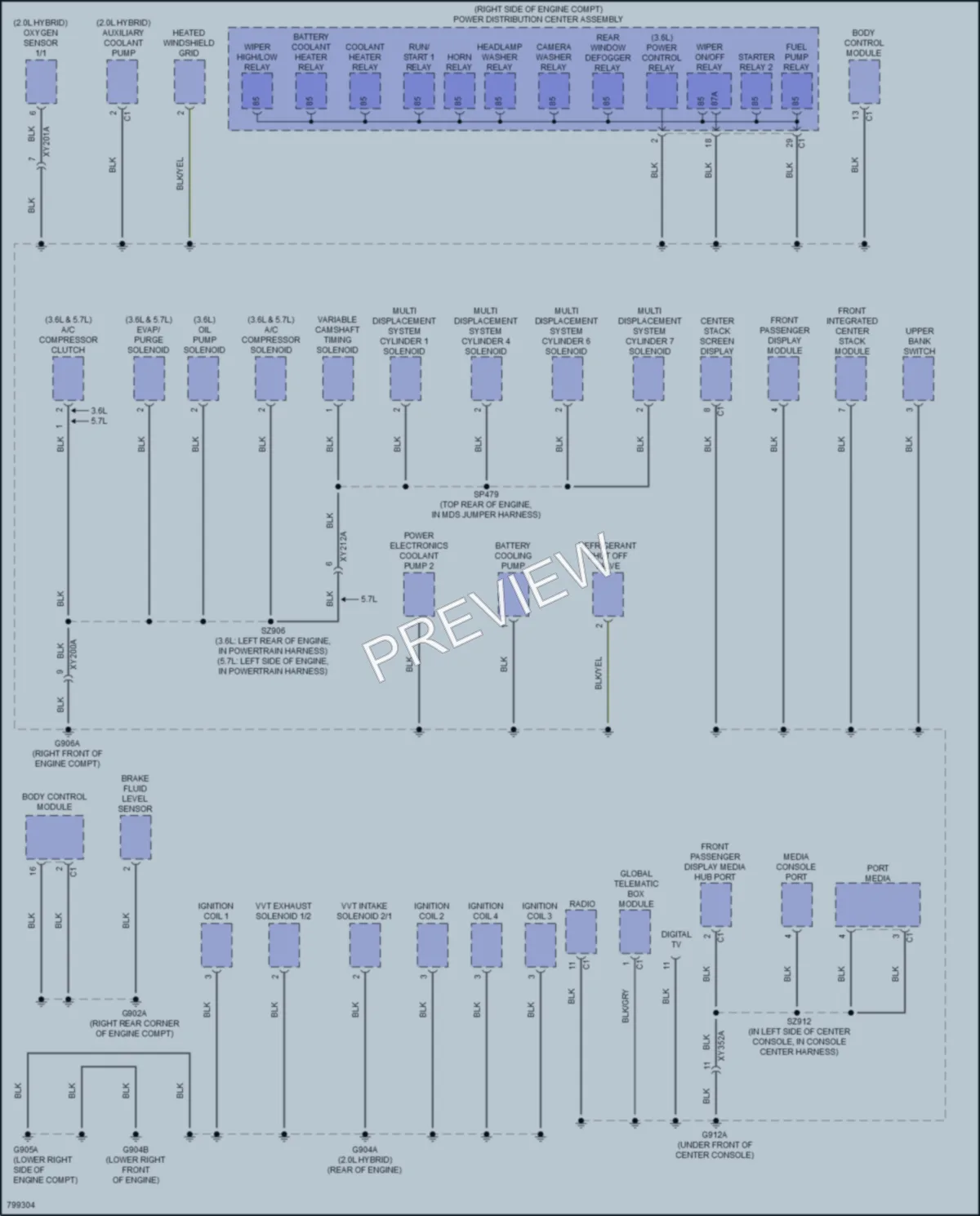 2022 Jeep GrandCherokee Ground Distribution wiring diagram preview