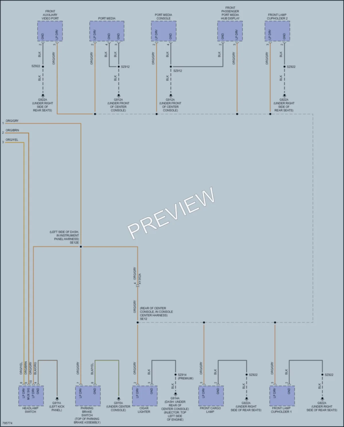 2022 Jeep GrandCherokee Interior Lights wiring diagram preview