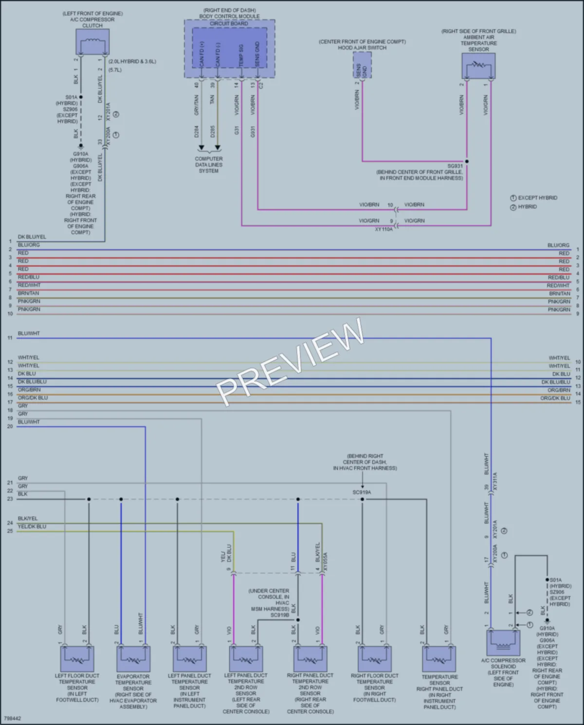 2022 Jeep GrandCherokee4XE Air Conditioning wiring diagram preview