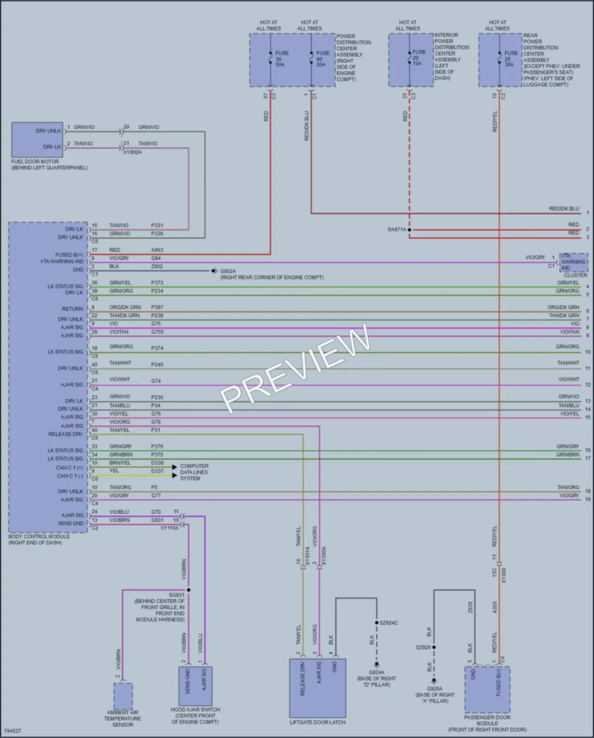 2022 Jeep GrandCherokee4XE Anti Theft wiring diagram preview