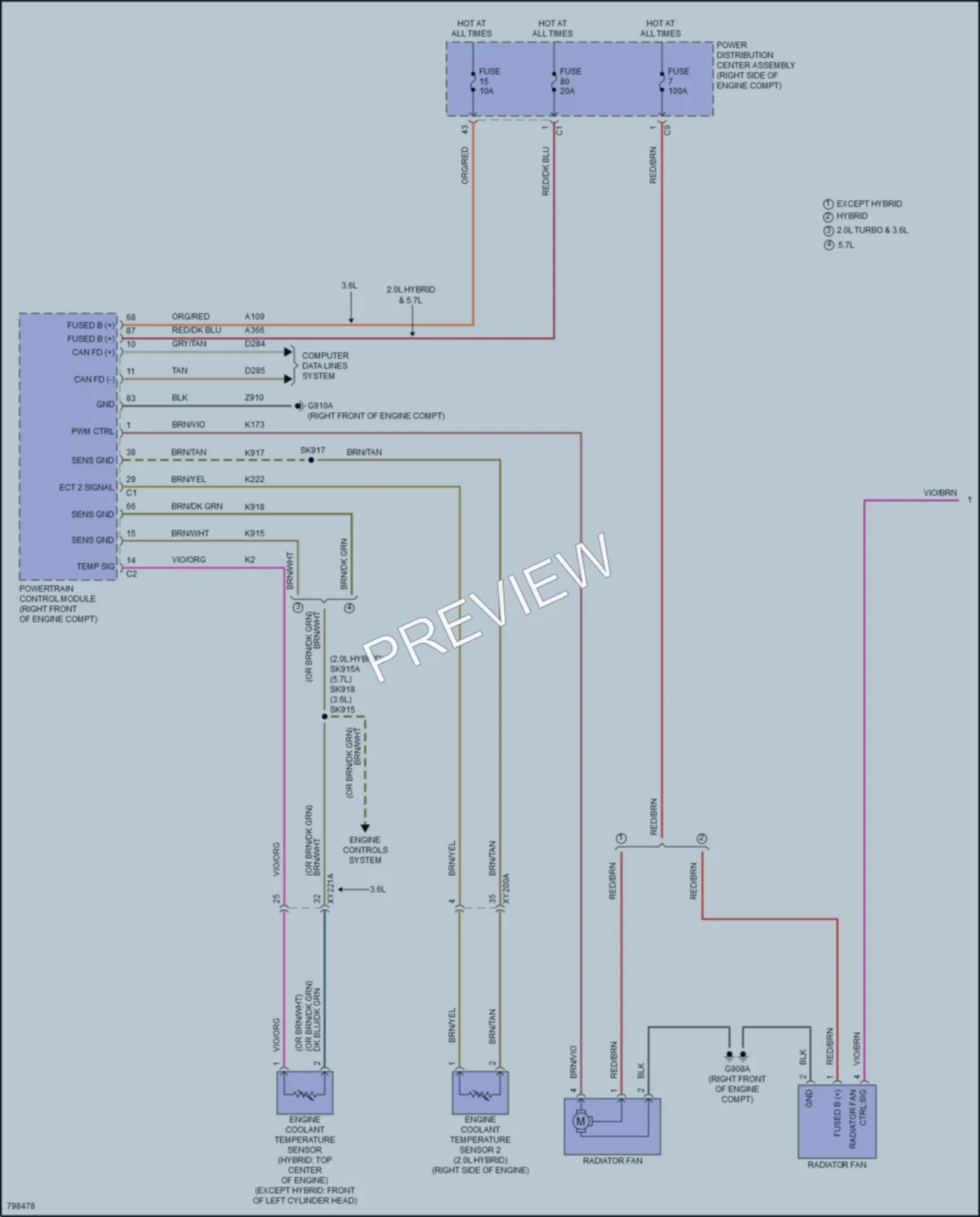 2022 Jeep GrandCherokee4XE Cooling Fan wiring diagram preview
