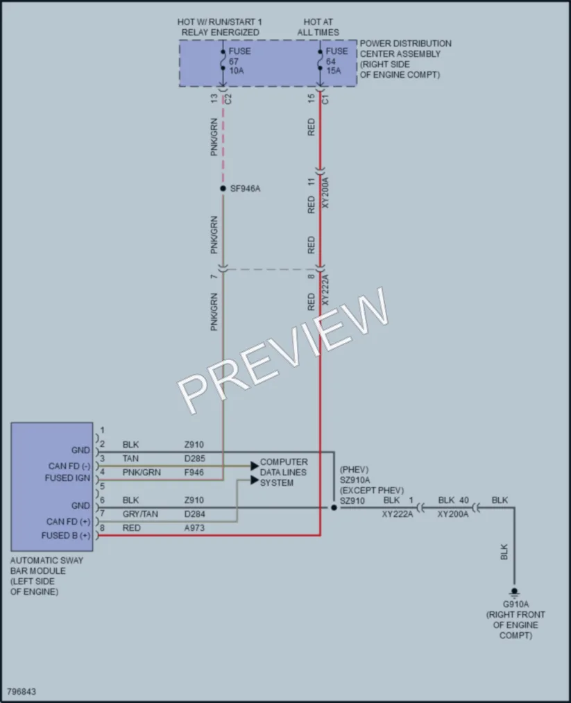 2022 Jeep GrandCherokee4XE Electronic Suspension wiring diagram preview