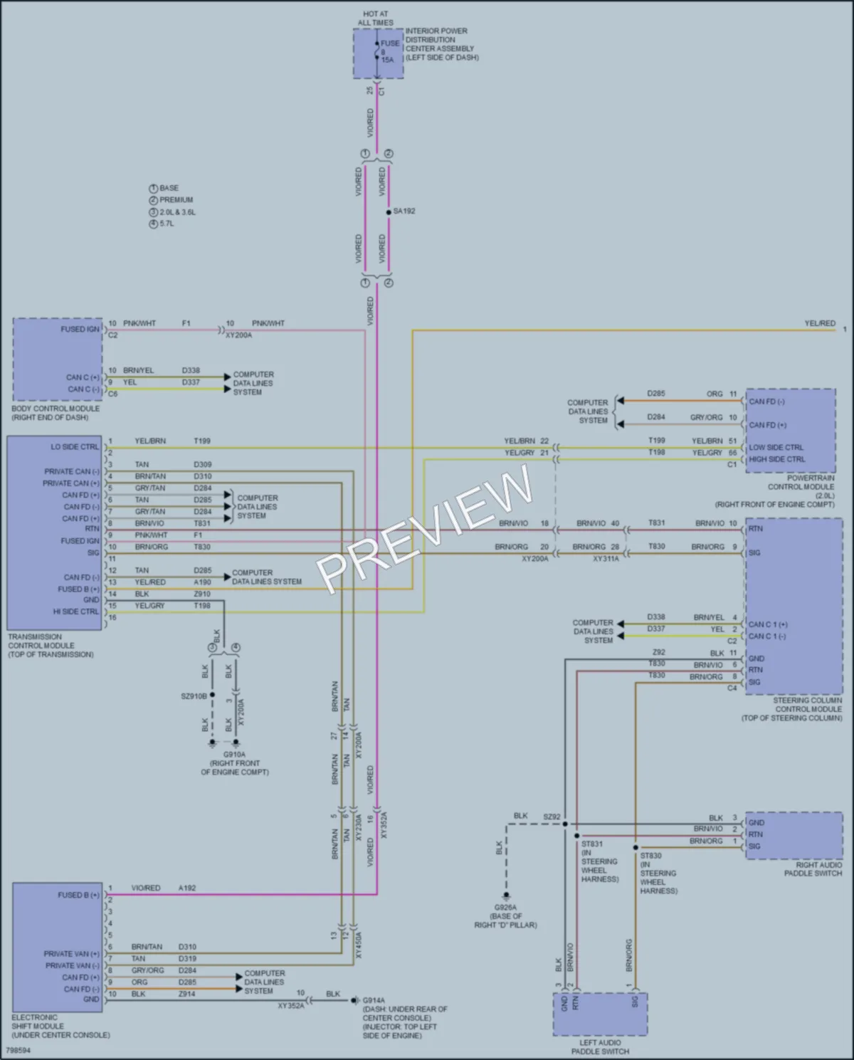 2022 Jeep GrandCherokee4XE Transmission wiring diagram preview