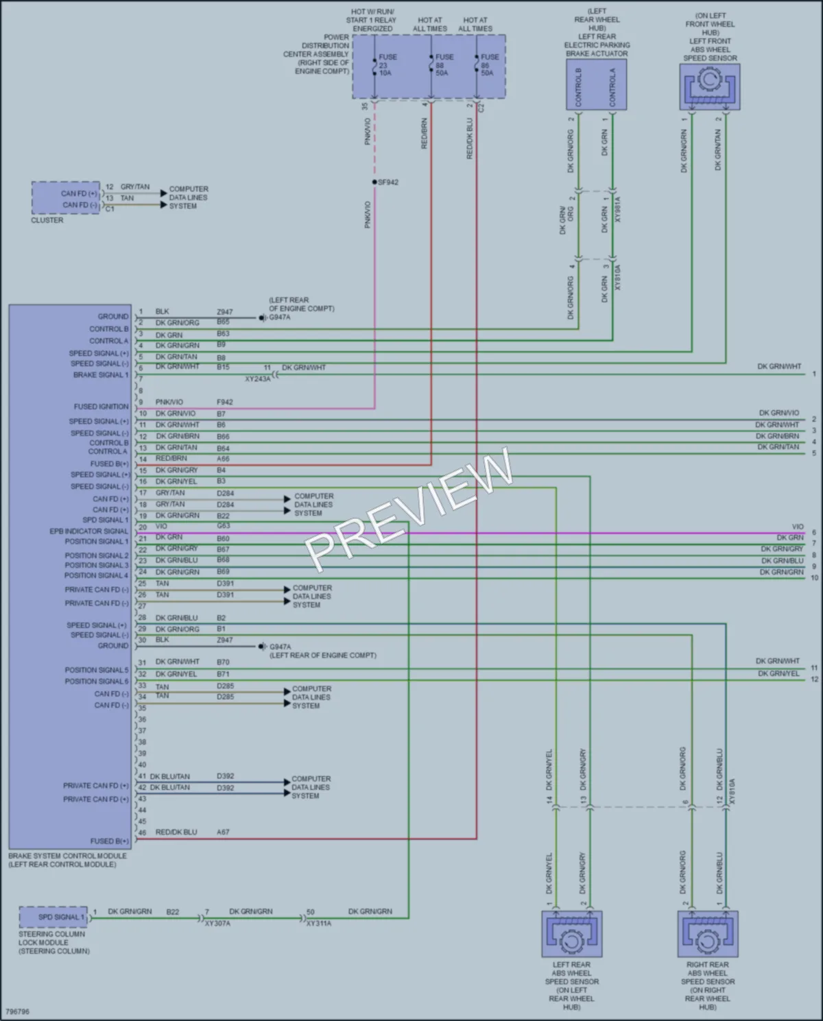 2022 Jeep GrandCherokeeL Anti Lock Brakes wiring diagram preview