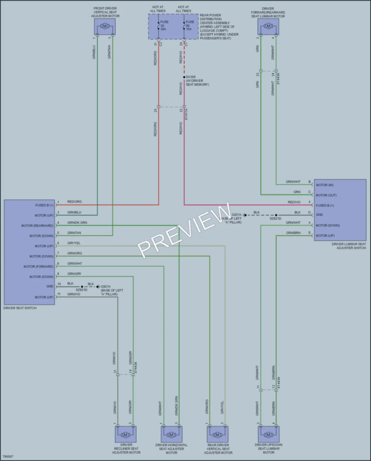 2022 Jeep GrandCherokeeL Power Seats wiring diagram preview