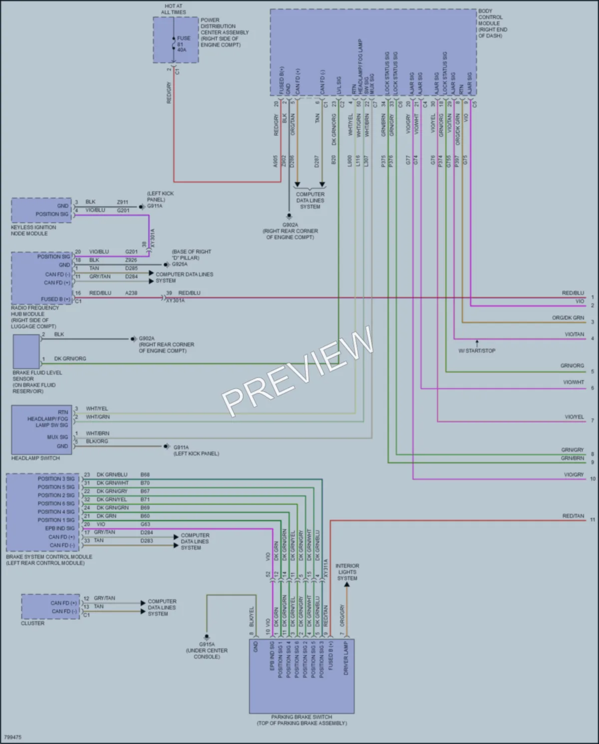 2022 Jeep GrandCherokeeL Warning Systems wiring diagram preview