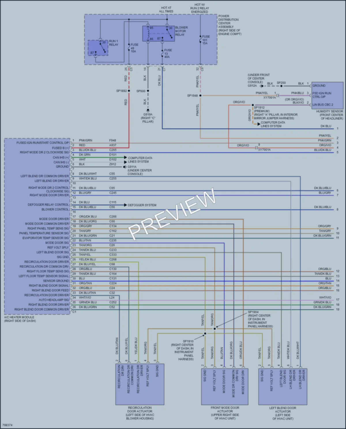 2022 Jeep GrandCherokeeWK Air Conditioning wiring diagram preview