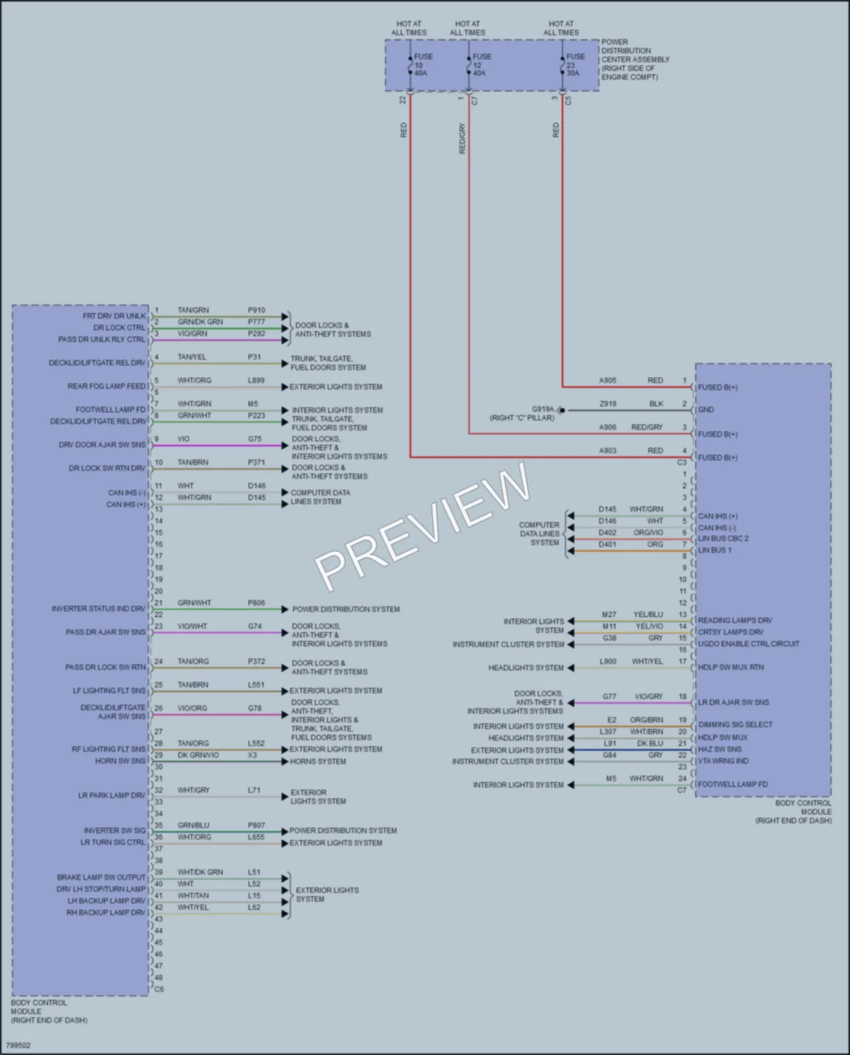 2022 Jeep GrandCherokeeWK Body Control Modules wiring diagram preview