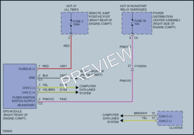 2022 Jeep GrandCherokeeWK Electronic Power Steering wiring diagram preview