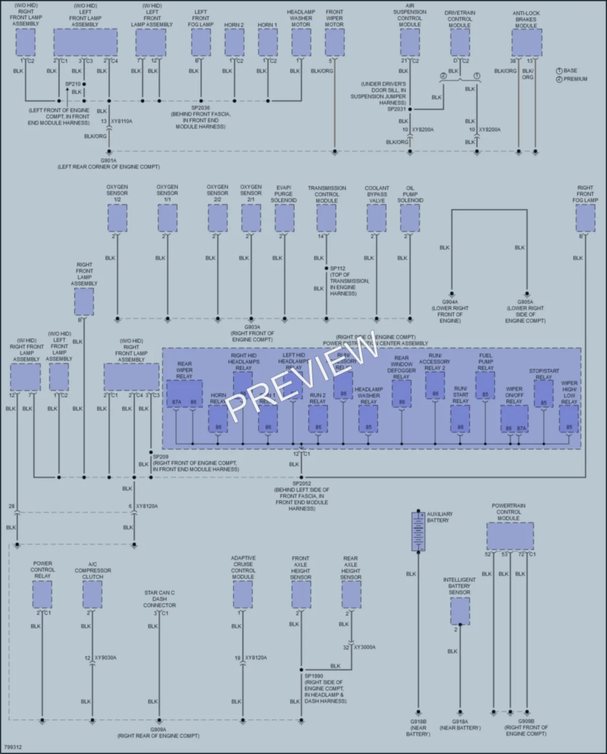 2022 Jeep GrandCherokeeWK Ground Distribution wiring diagram preview