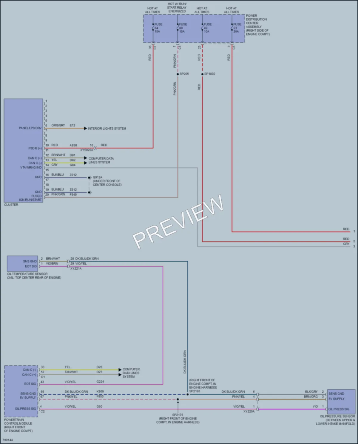 2022 Jeep GrandCherokeeWK Instrument Cluster wiring diagram preview