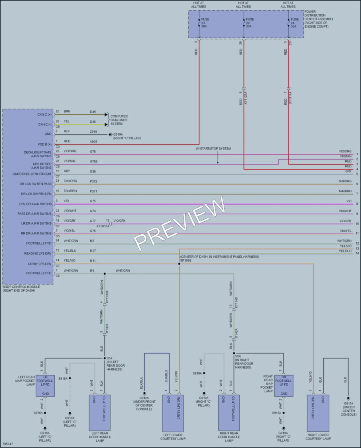 2022 Jeep GrandCherokeeWK Interior Lights wiring diagram preview