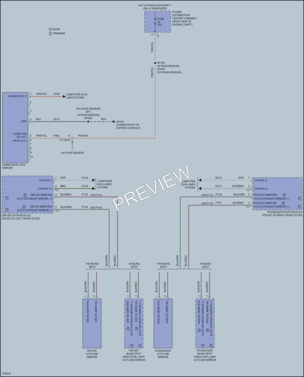 2022 Jeep GrandCherokeeWK Power Mirrors wiring diagram preview