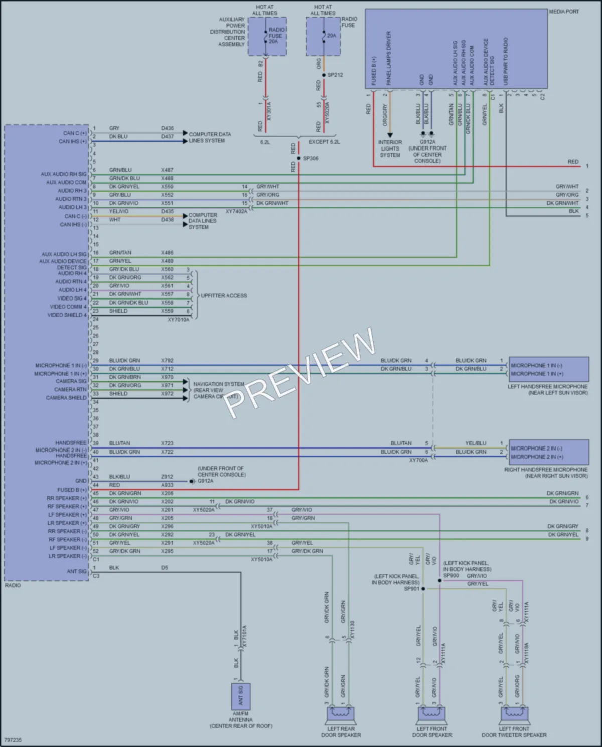 2022 Jeep GrandCherokeeWK Radio wiring diagram preview