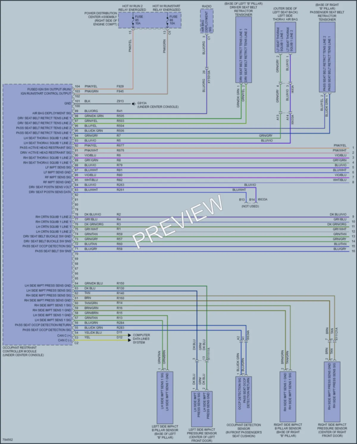 2022 Jeep GrandCherokeeWK Supplemental Restraints wiring diagram preview