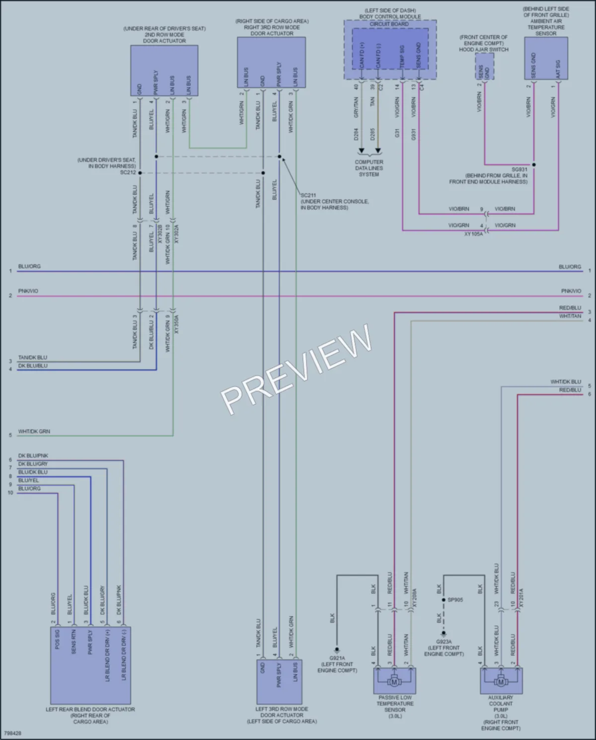 2022 Jeep GrandWagoneer Air Conditioning wiring diagram preview