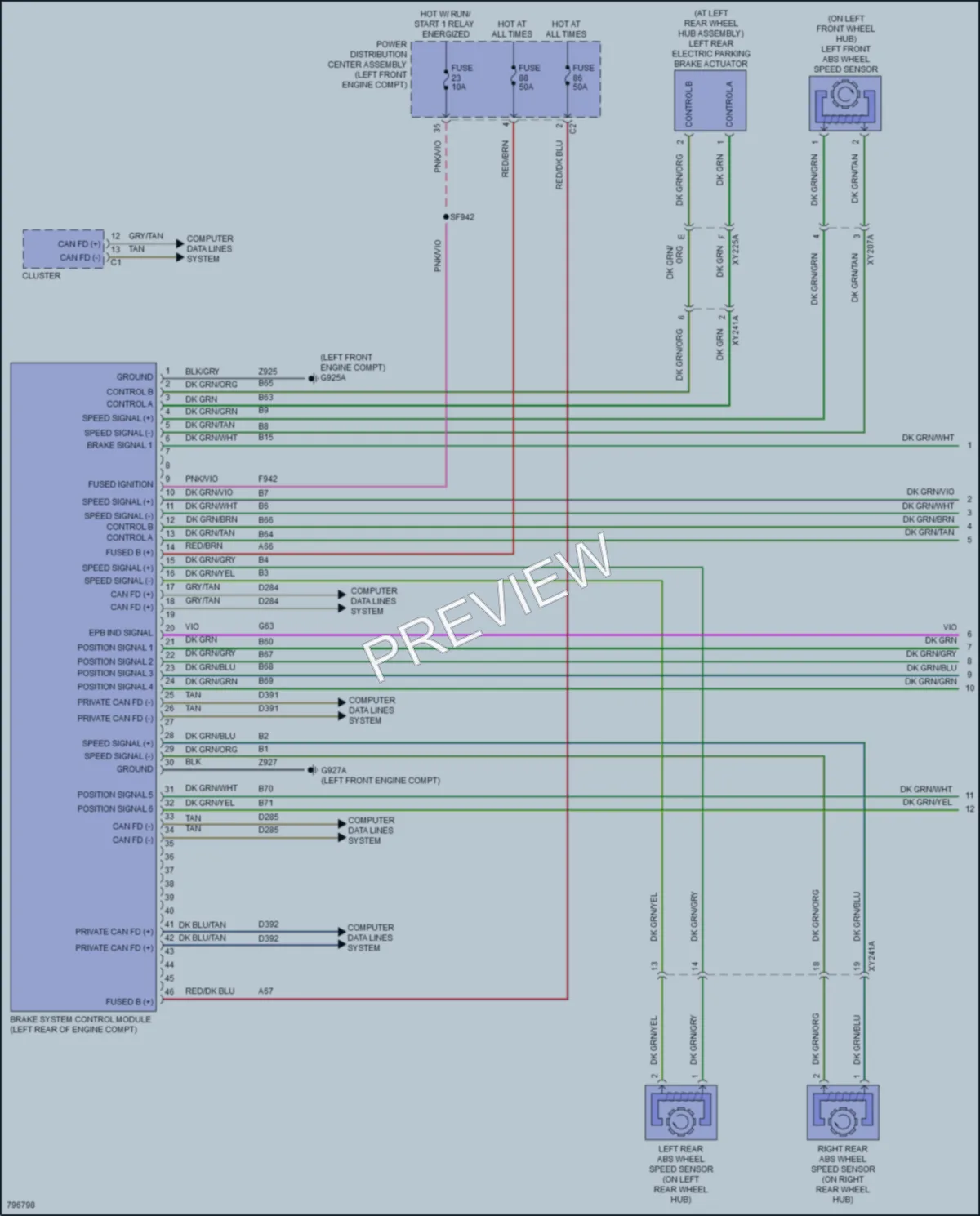 2022 Jeep GrandWagoneer Anti Lock Brakes wiring diagram preview