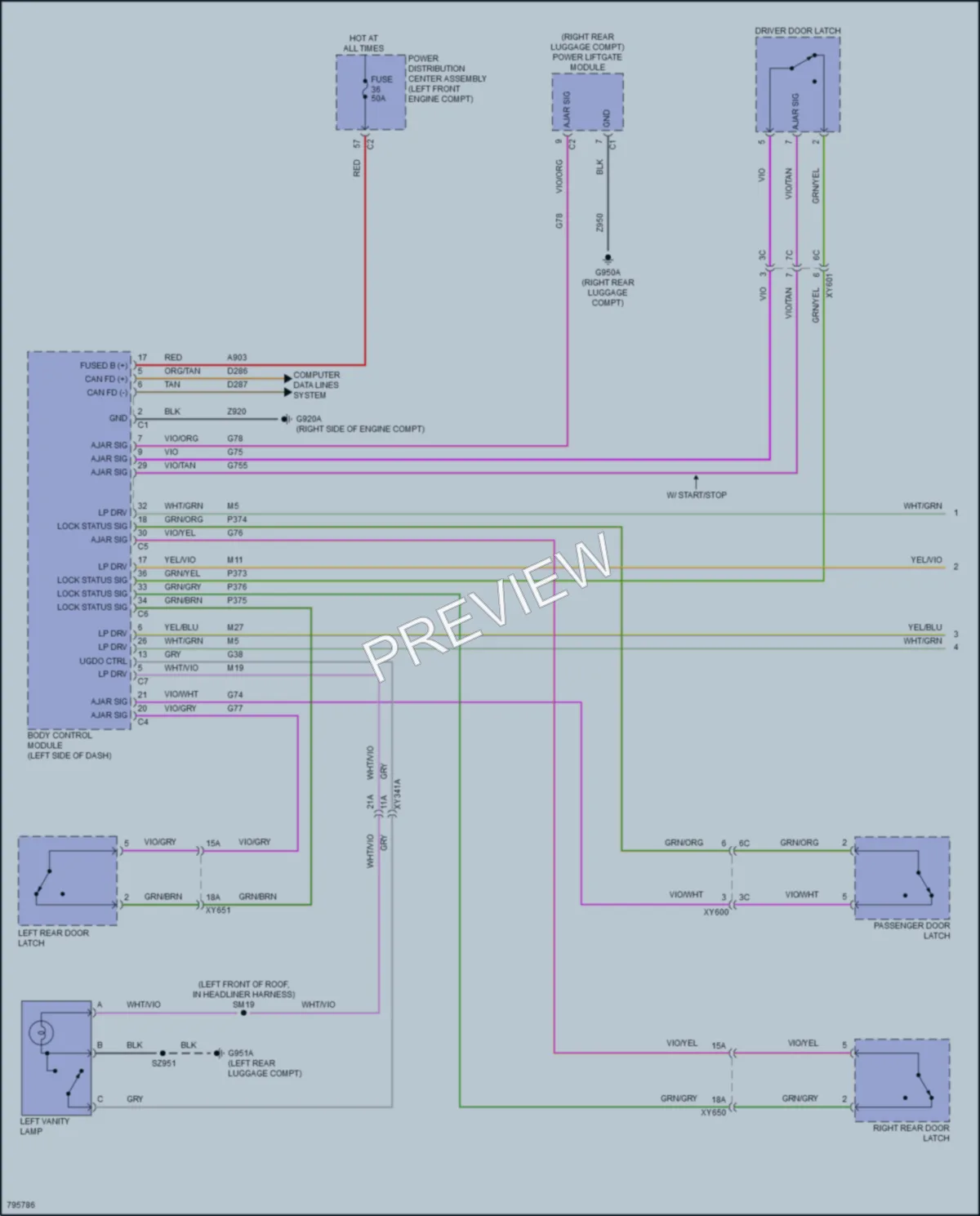 2022 Jeep GrandWagoneer Interior Lights wiring diagram preview