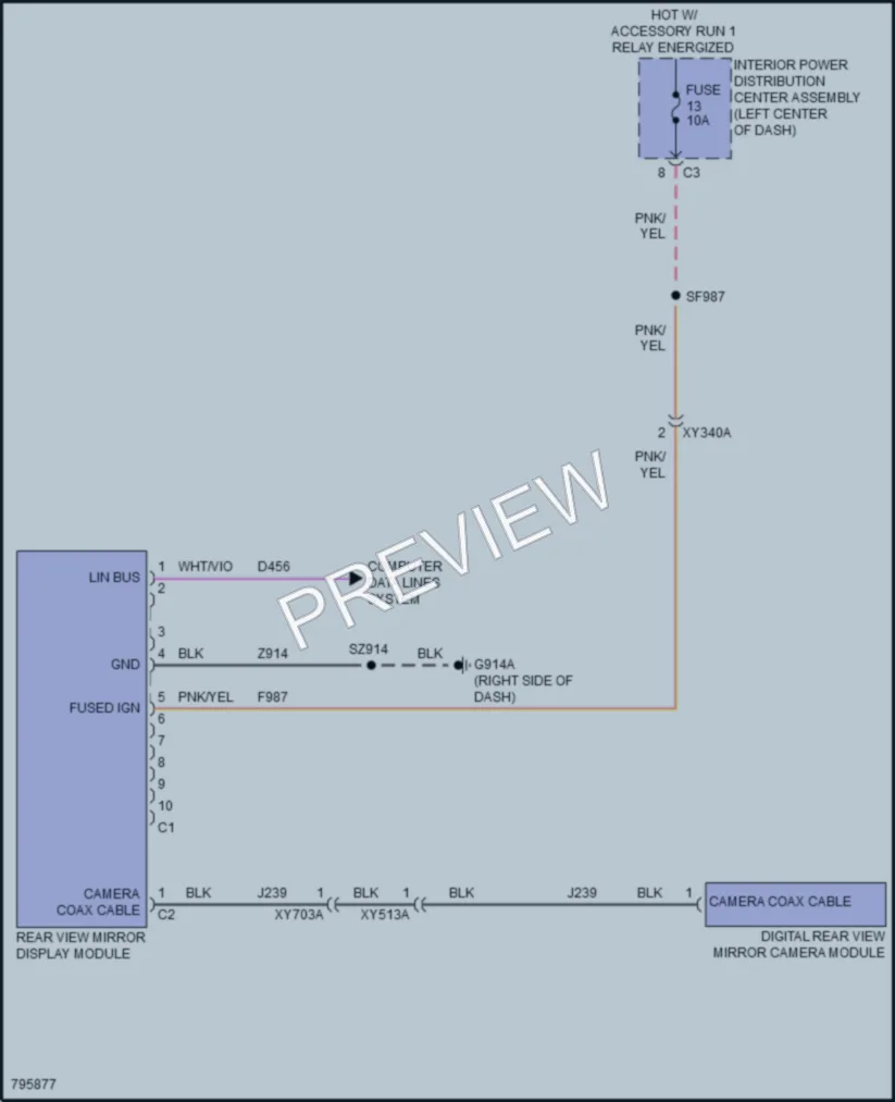2022 Jeep GrandWagoneer Power Mirrors wiring diagram preview