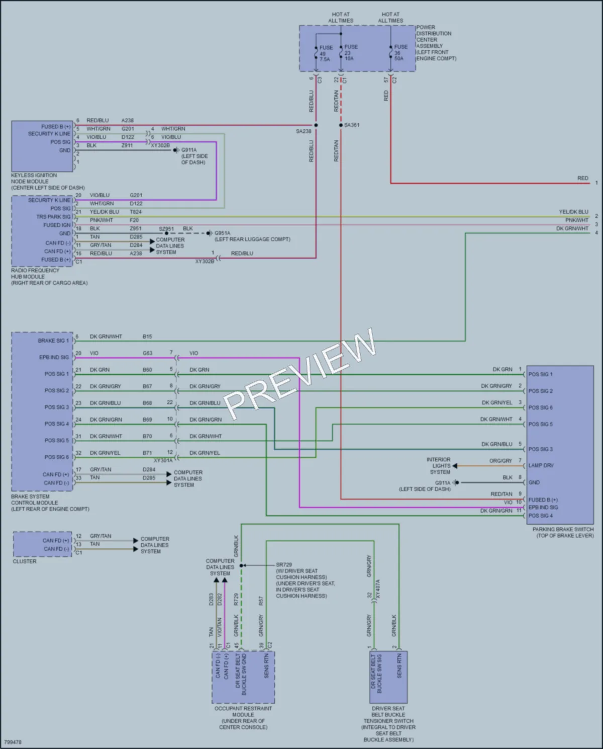 2022 Jeep GrandWagoneer Warning Systems wiring diagram preview