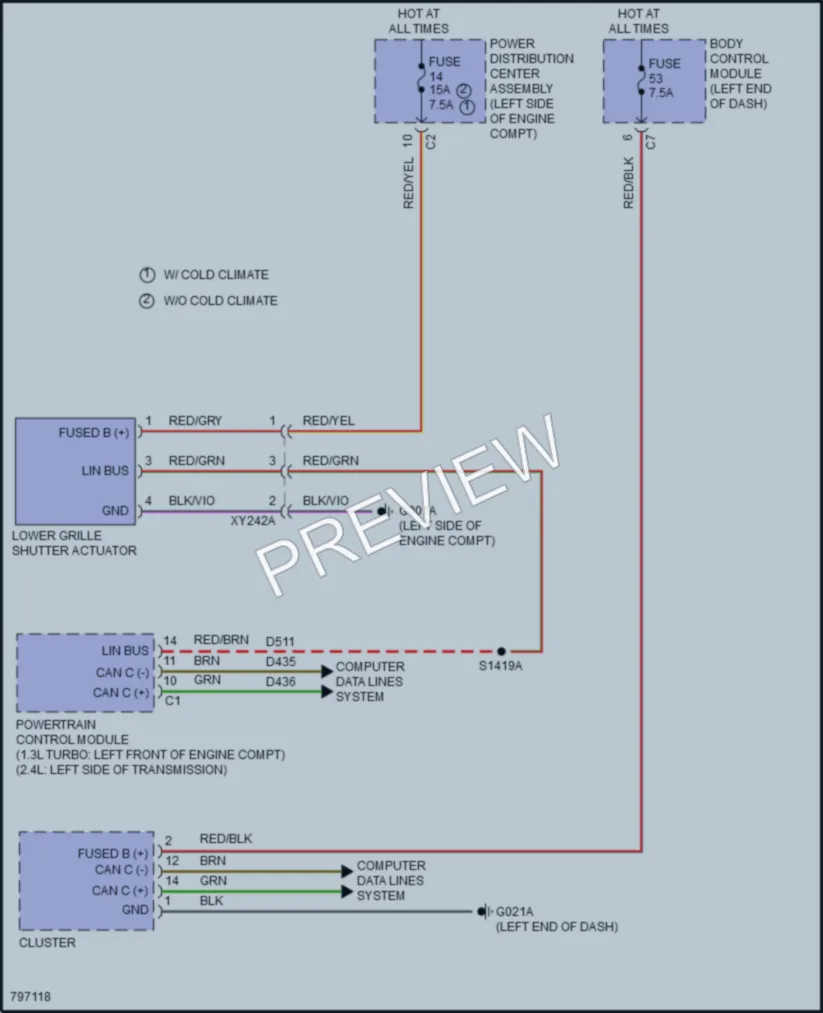 2022 Jeep Renegade Active Bodyworks wiring diagram preview