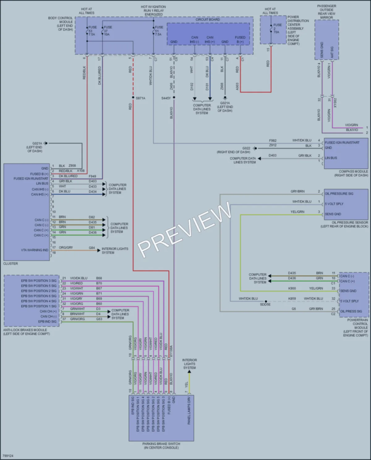 2022 Jeep Renegade Instrument Cluster wiring diagram preview