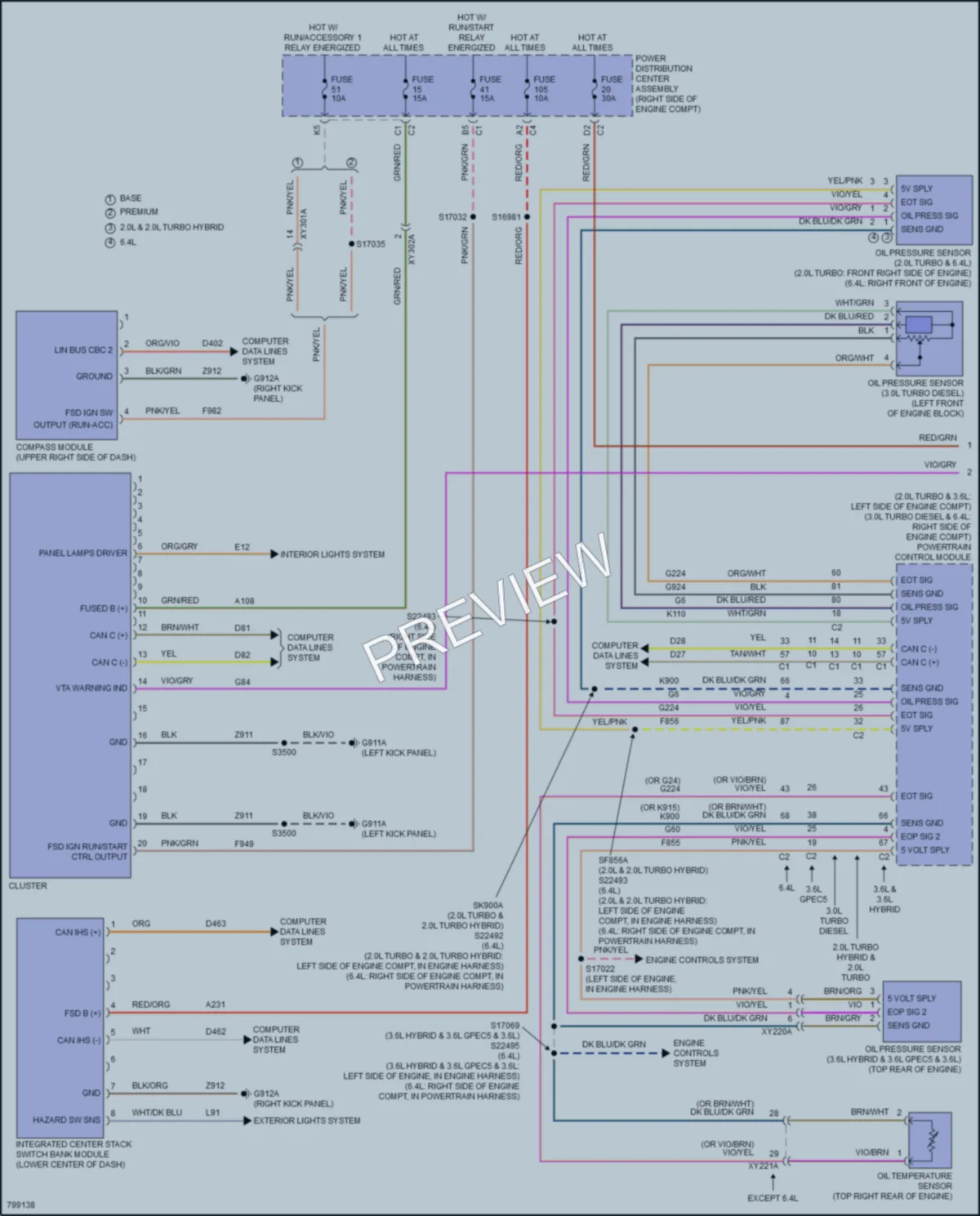 2022 Jeep Wrangler Instrument Cluster wiring diagram preview
