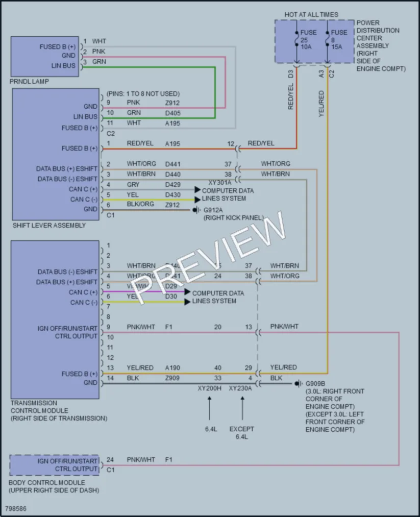 2022 Jeep WranglerUnlimited Transmission wiring diagram preview