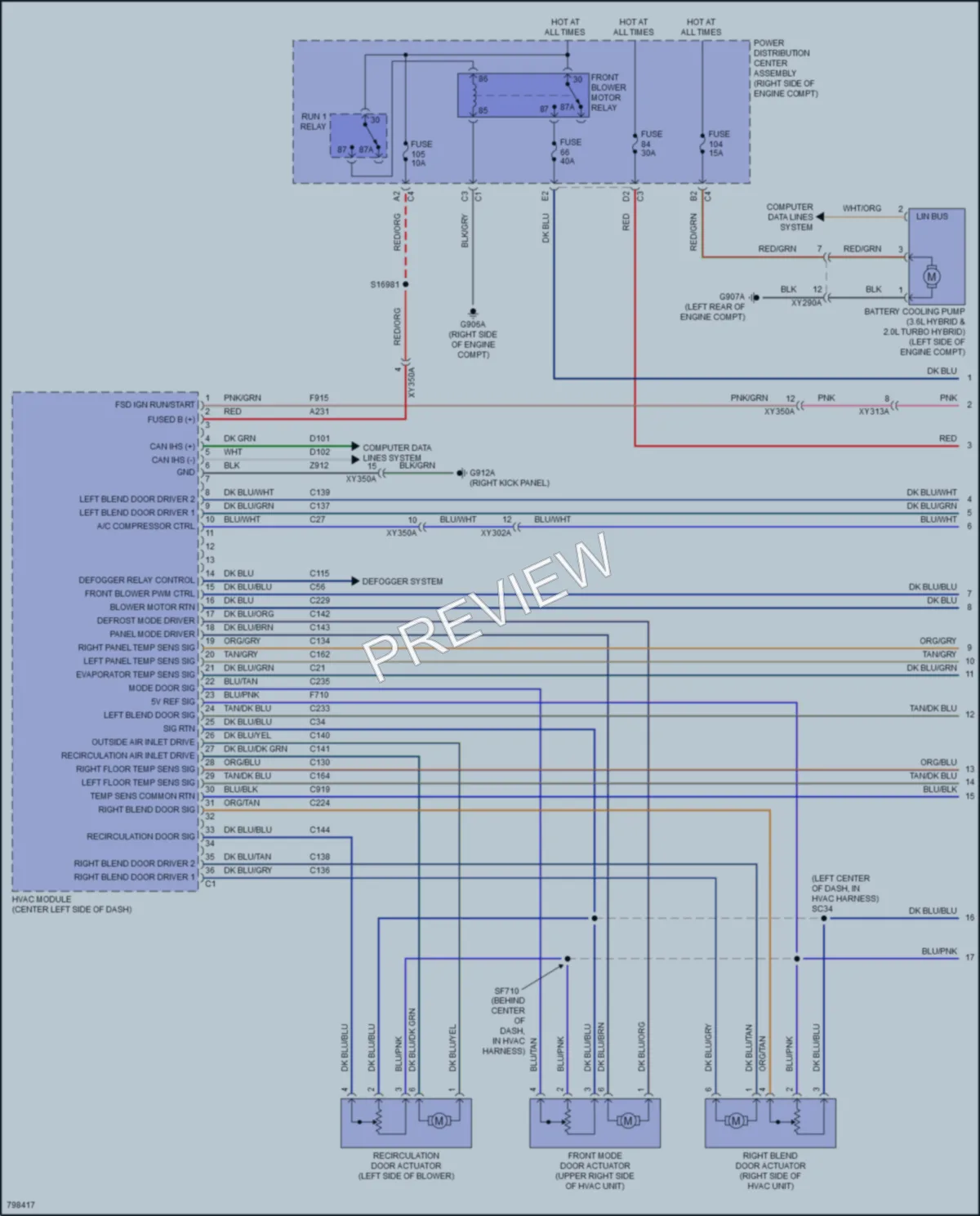 2022 Jeep WranglerUnlimited4XE Air Conditioning wiring diagram preview