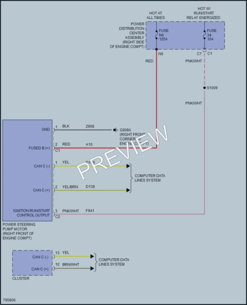 2022 Jeep WranglerUnlimited4XE Electronic Power Steering wiring diagram preview