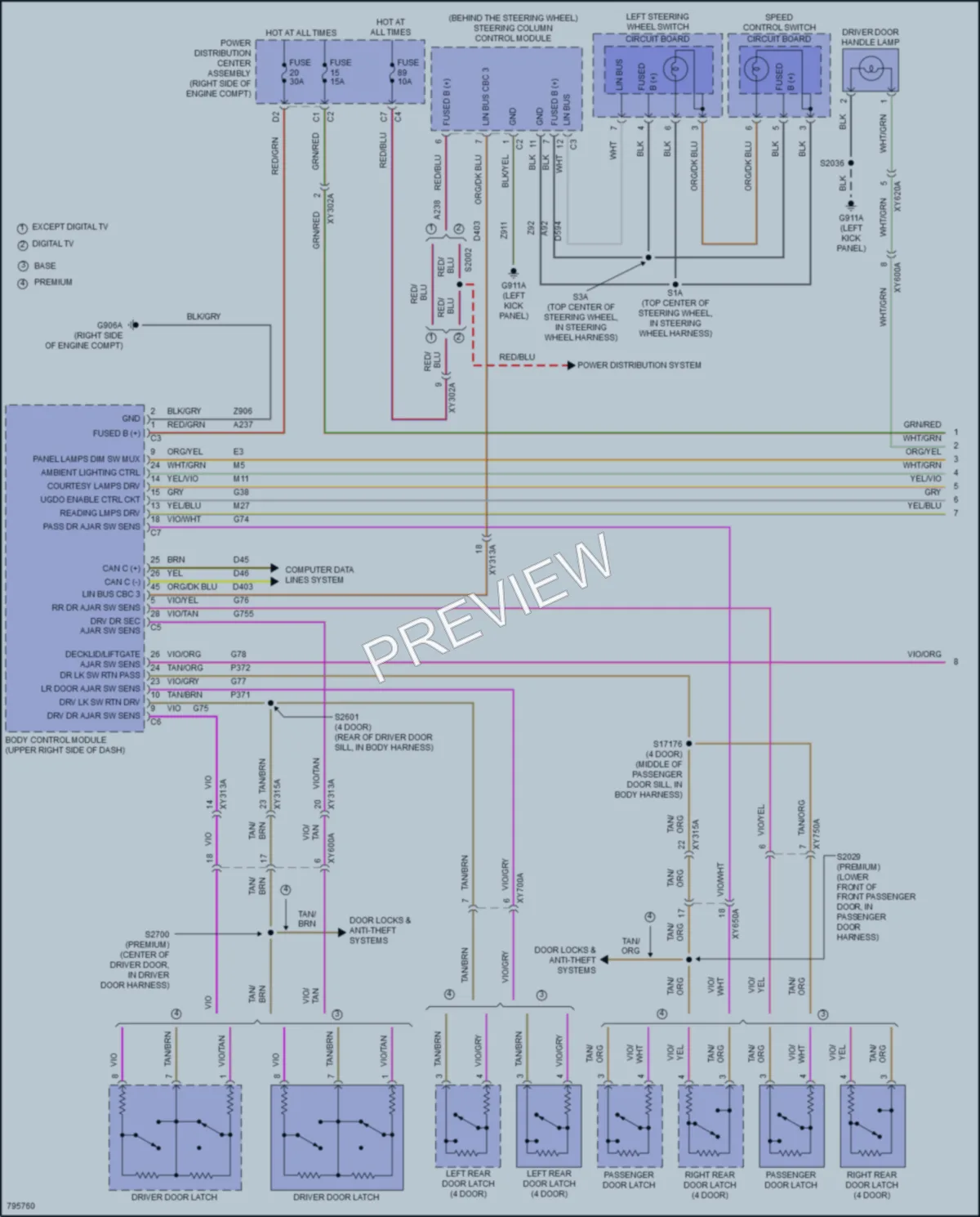 2022 Jeep WranglerUnlimited4XE Interior Lights wiring diagram preview